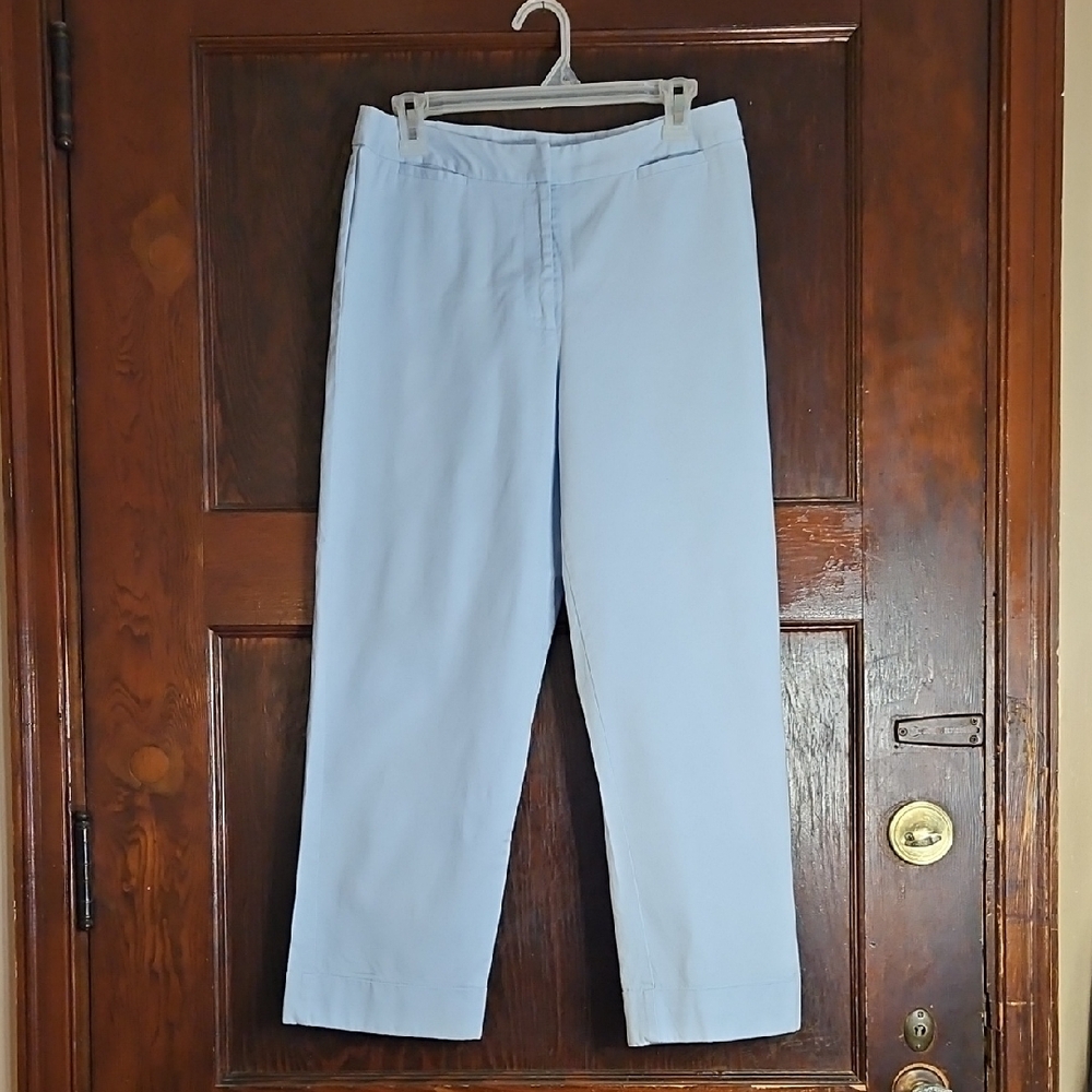 Emma James Sky Blue Stretch Capris - Size 8